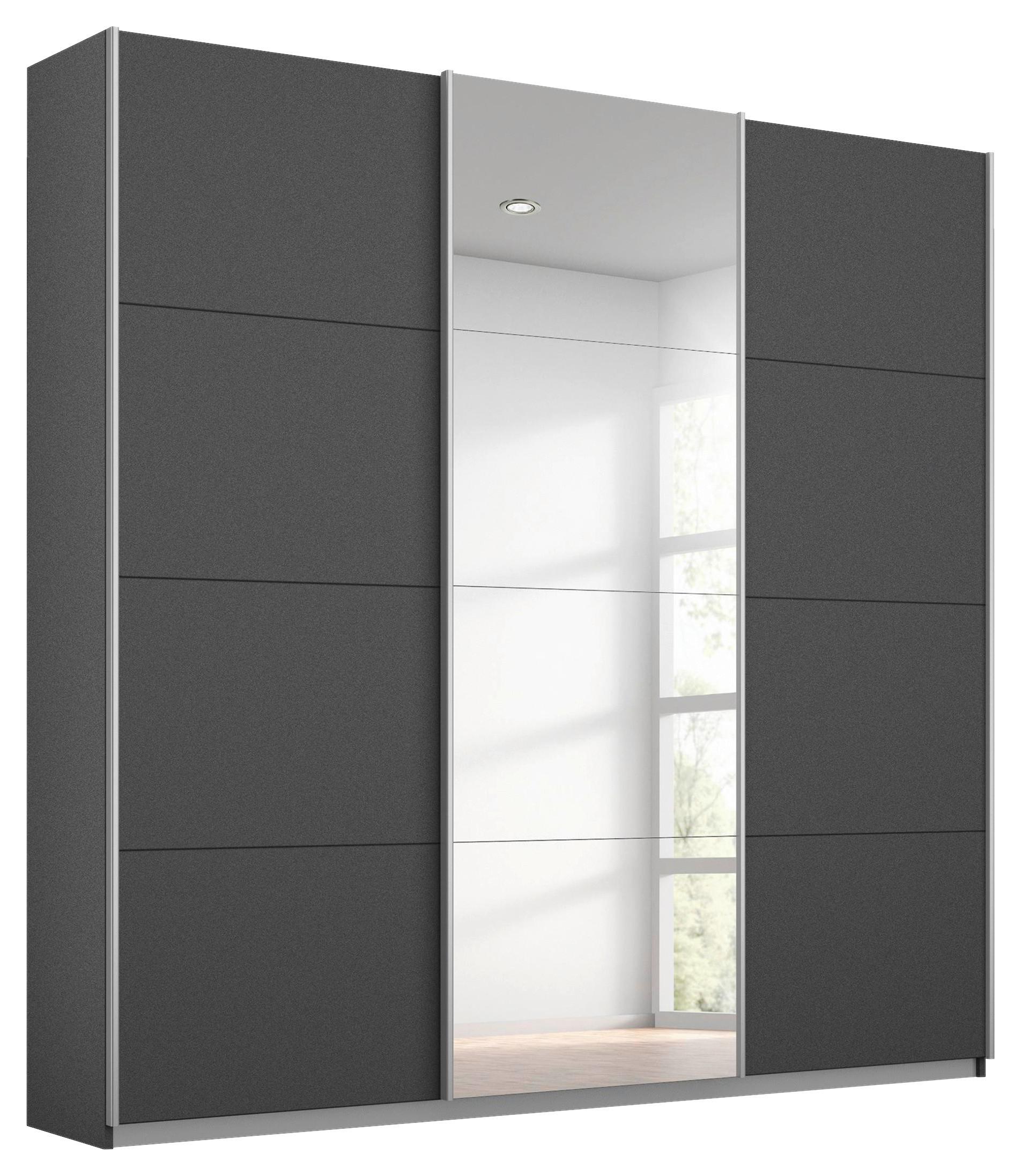 Dulap cu uși culisante MIAMI - gri, Modern, material pe bază de lemn (203/229/62cm)