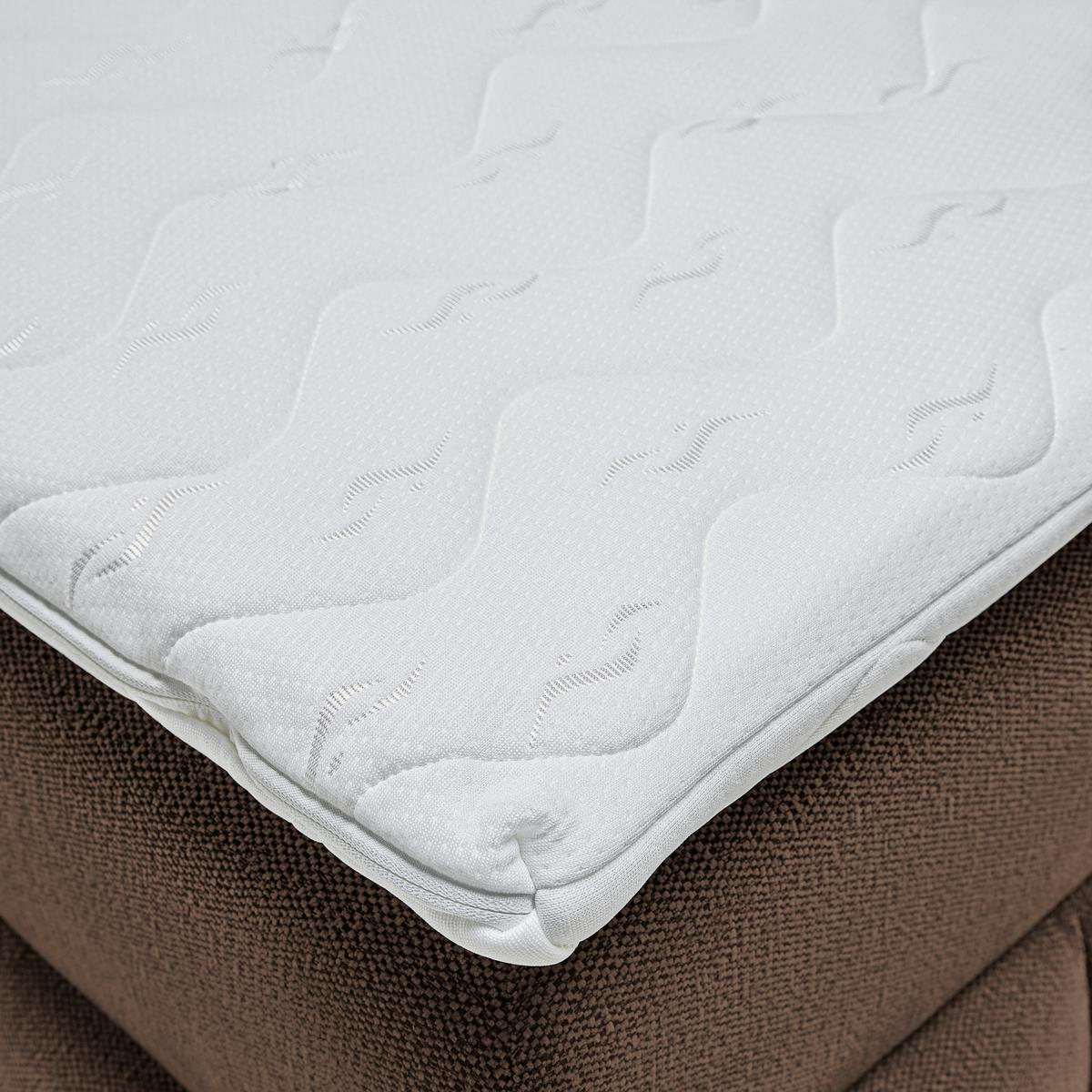 Boxbett Elaris Braun ca. 140x200cm - Chromfarben/Braun, KONVENTIONELL, Kunststoff/Textil (140/200cm) - Mömax