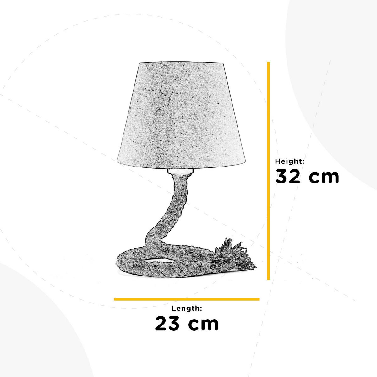 Tischleuchte Mauli Beige max. 22 Watt - Beige, Natur, Textil/Metall (23/32cm)
