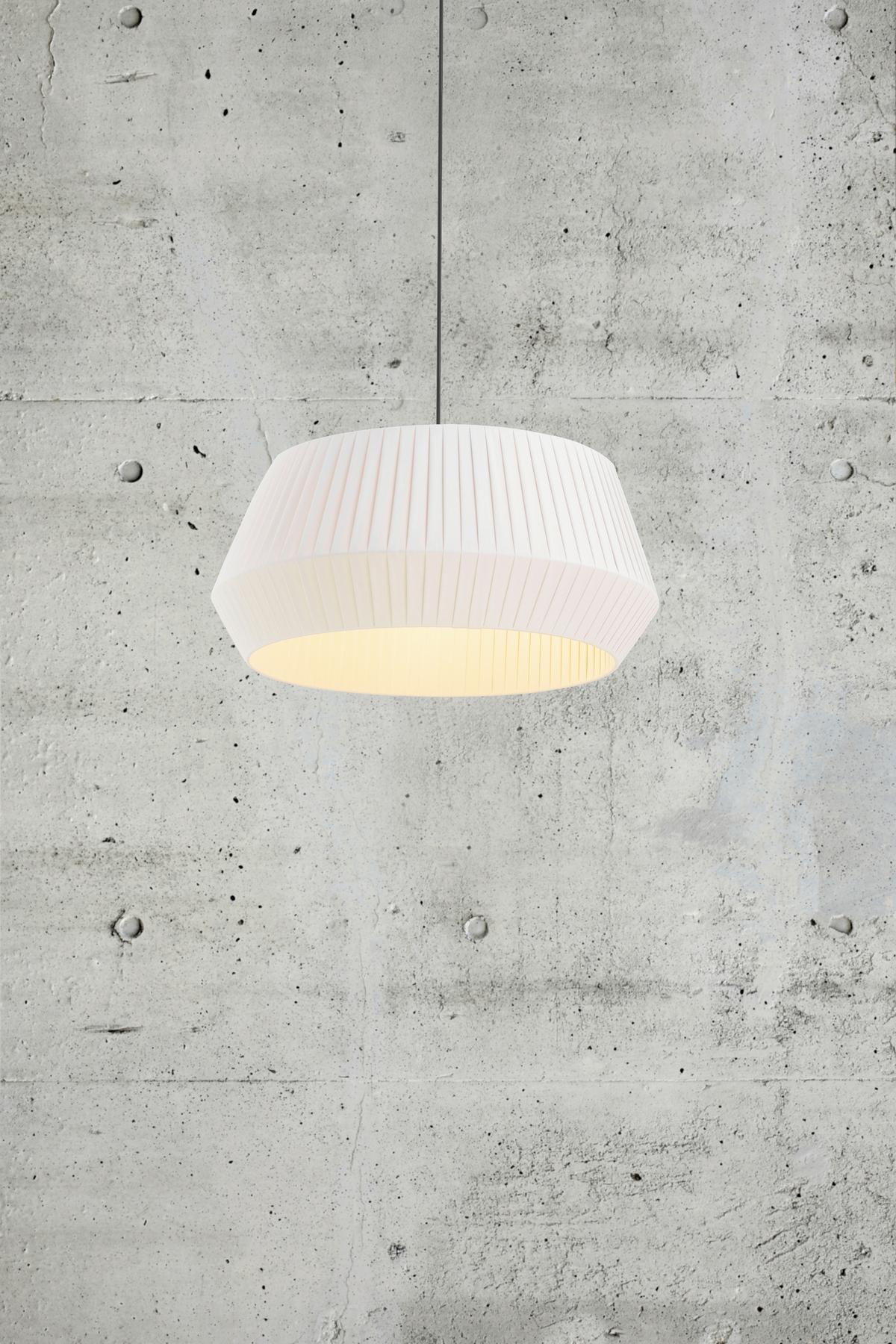 LAMPA WISZĄCA 2112373001 DICTE PELA 53 WEISS - biały, Design, tkanina (53/29cm) - Nordlux