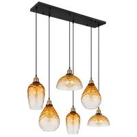 Viseča Svetilka 15786-6h Salvy - črna/prozorno, Basics, kovina/steklo (100/39/130cm)