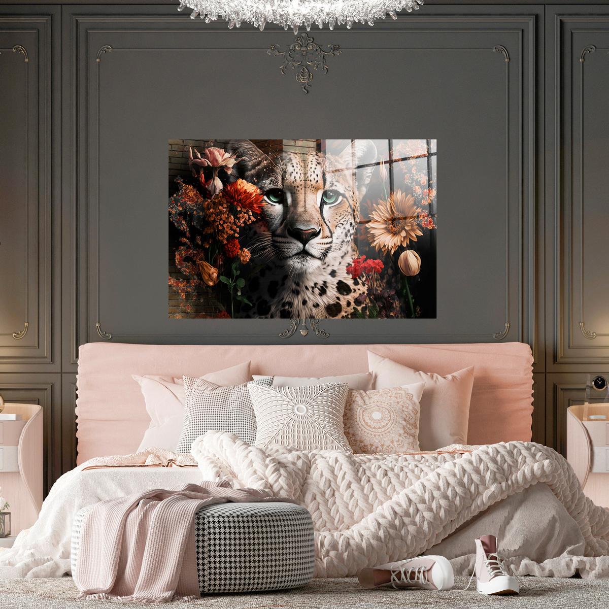 Glasbild Multicolor ca. 120x80cm - Multicolor, Basics, Glas/Papier (120/80cm)