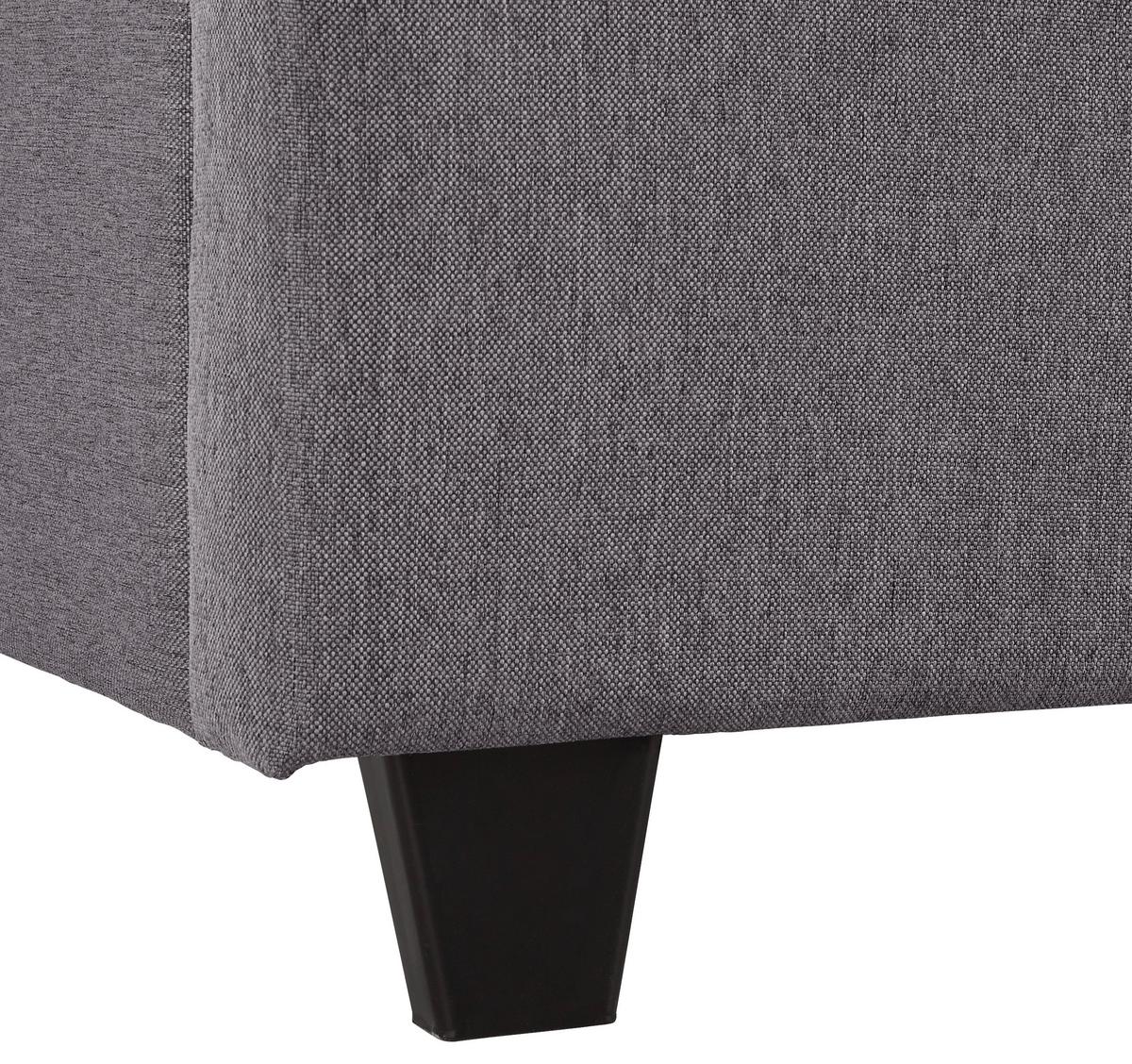 Pat tapițat Frederico 180X200 gri - gri deschis/negru, Modern, lemn/metal (180/200cm) - Bessagi Home