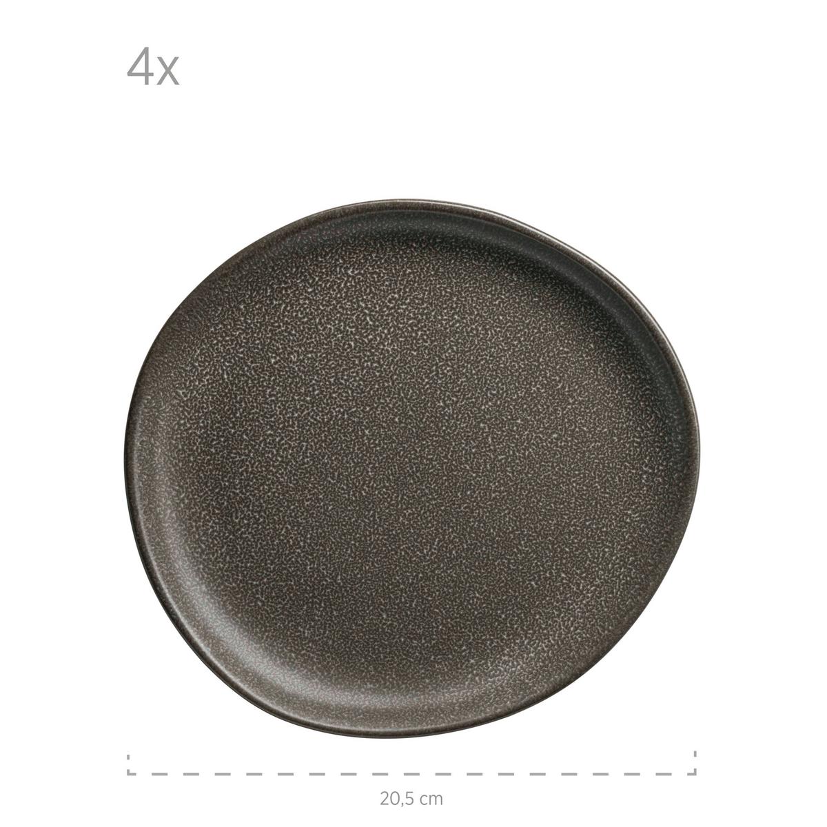 TAFELSERVICE MARLENA - Dunkelgrau, Basics, Keramik - Mäser