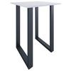 BARTISCH XONA B 80X80 - Weiss/Silberfarben, Konventionell, Holzwerkstoff/Metall (80/80/102cm)