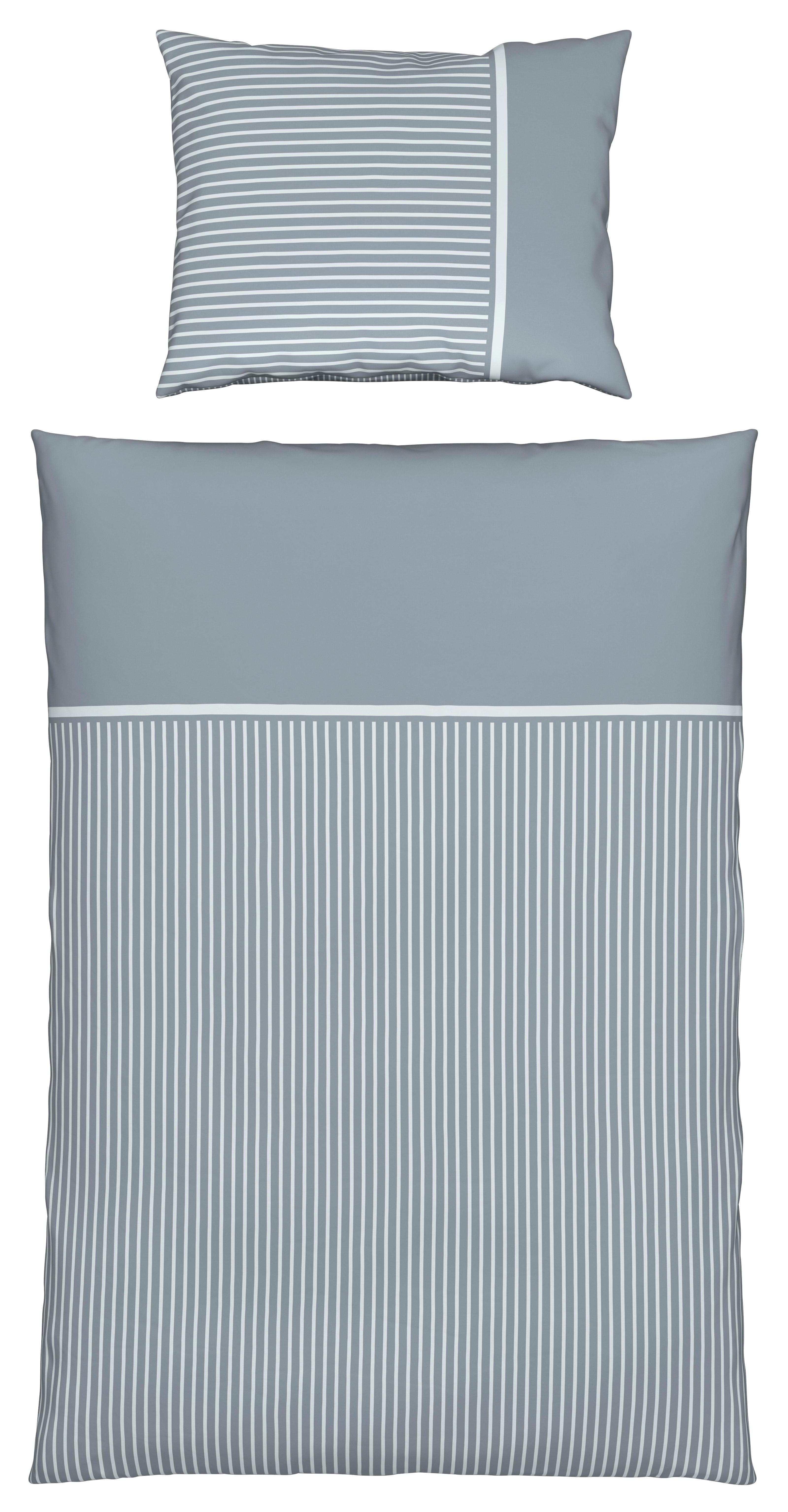Posteljnina Johannes, Sivomodra, 60/80, 140/200 - sivomodra, Konvencionalno, tekstil (140/200cm) - Mömax