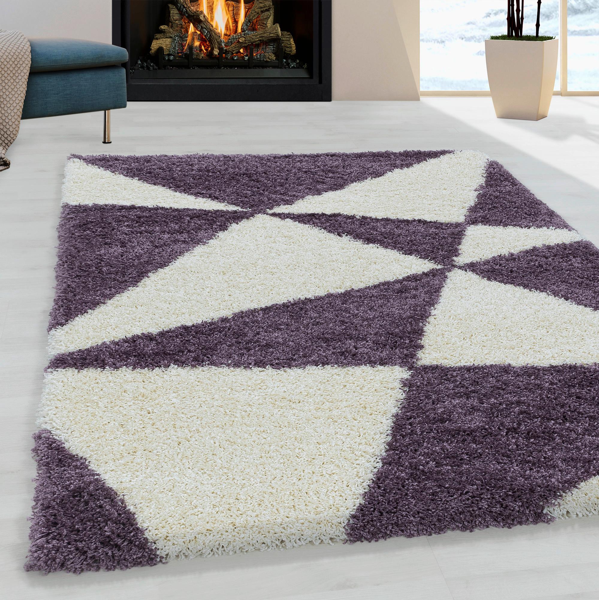 Hochflorteppich Tango Lila ca. 280x370cm - Lila, Design, Textil (280/370cm)