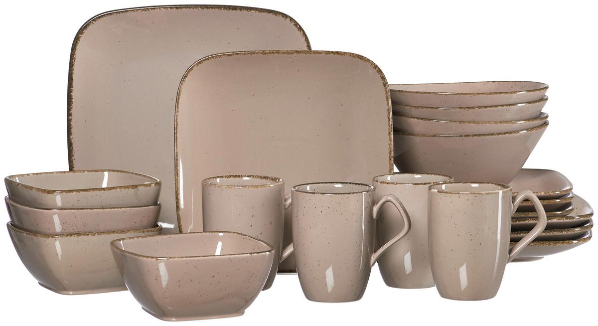 SERWIS OBIADOWO-ŚNIADANIOWY CASA - brązowy, Basics, ceramika - Ritzenhoff Breker