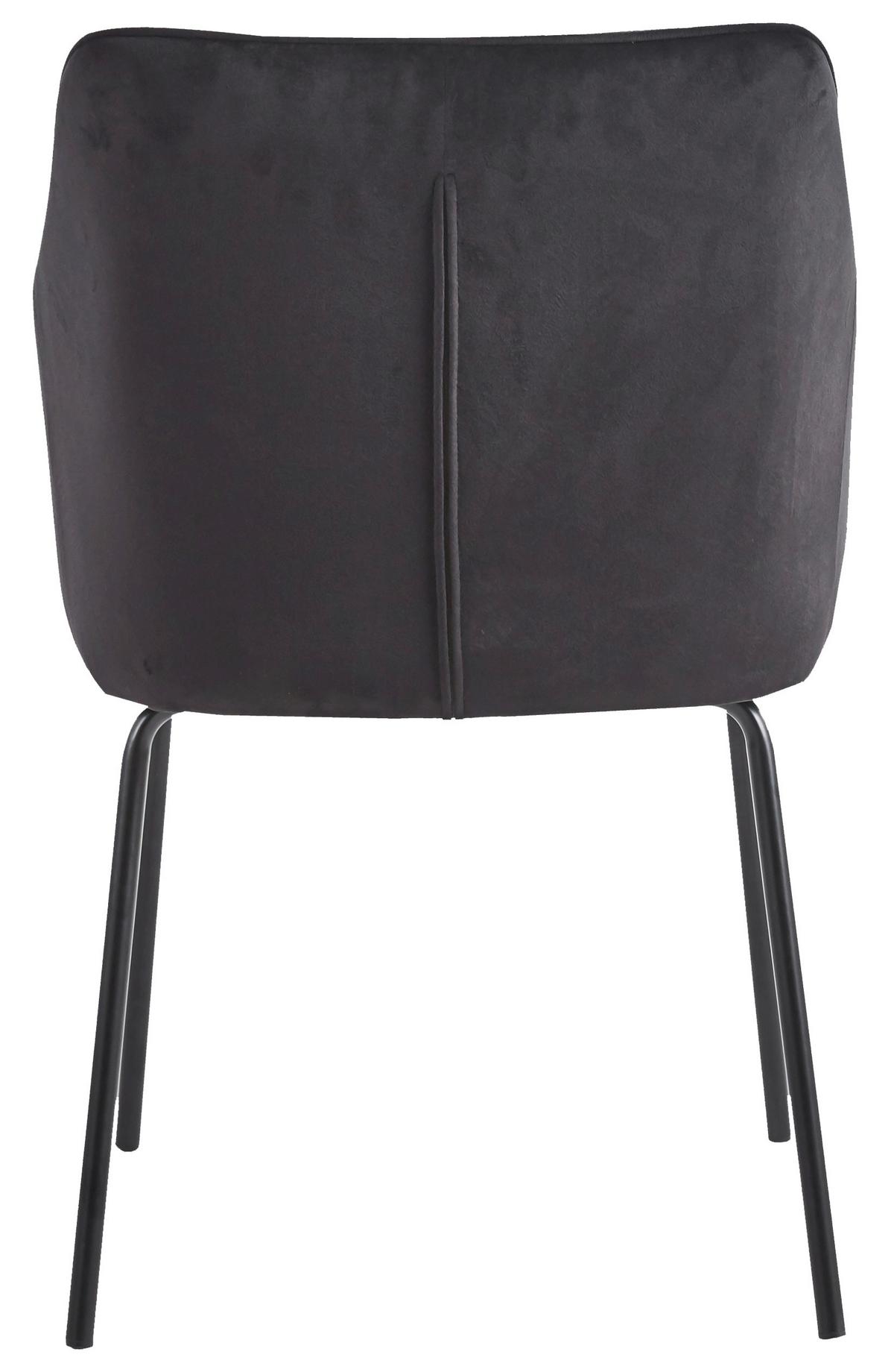 ARMLEHNSTUHL VALIA - Anthrazit/Schwarz, Design, Holzwerkstoff/Textil (48,5cm) - MID.YOU