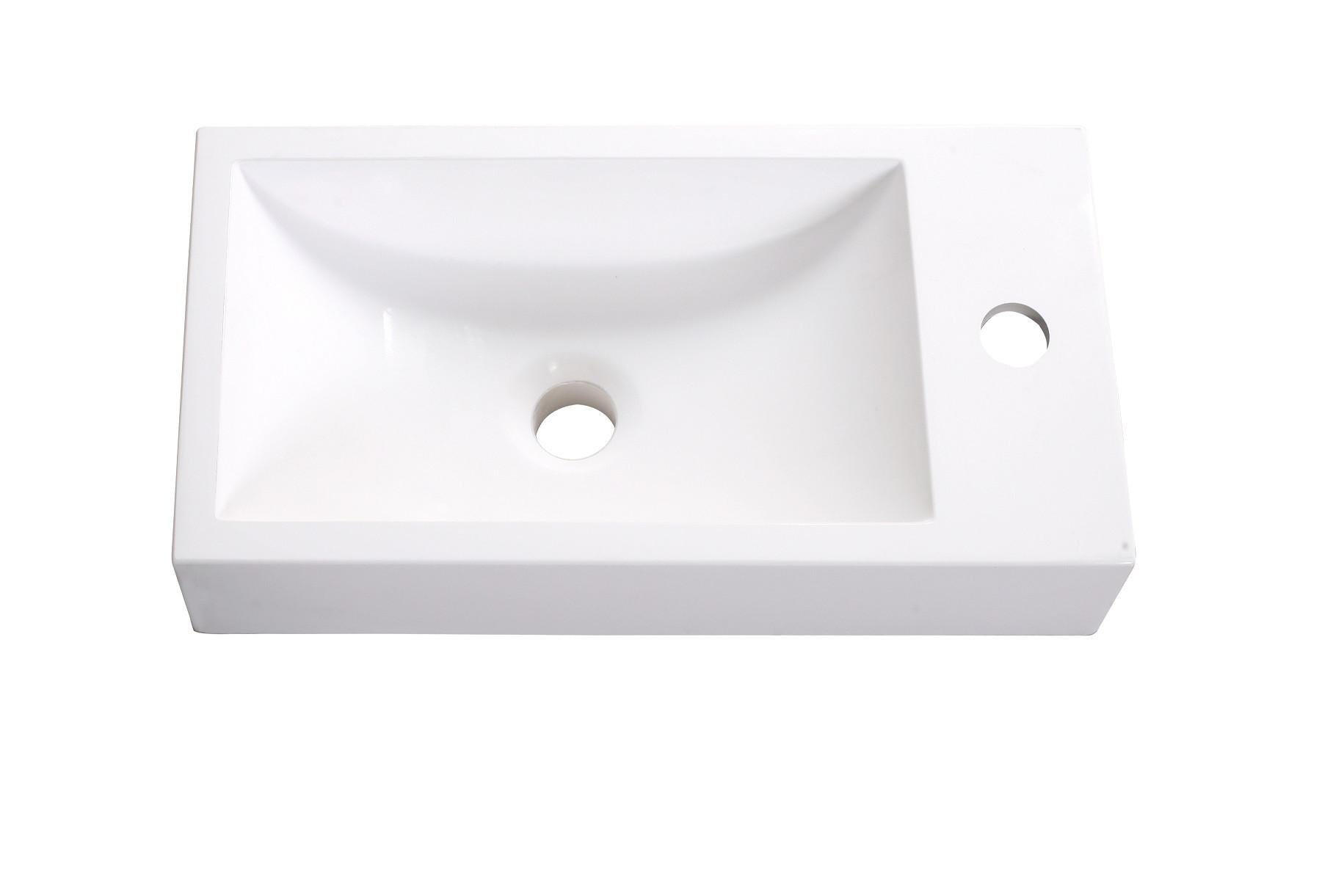 Mosdókagyló, Ráépíthető Porto - fehér, Modern, kerámia (48/25cm)