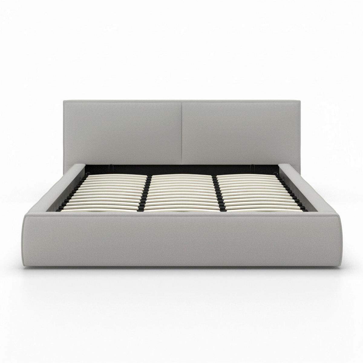 Polsterbett Serena Grau ca. 180x200 cm Stauraum - Schwarz/Grau, MODERN, Holz/Holzwerkstoff (180/200cm) - Bessagi Home
