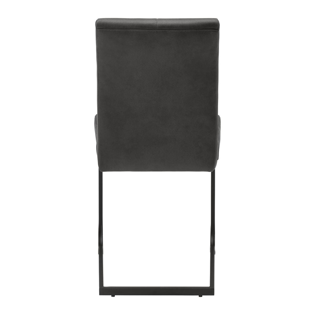 Scaun cantilever COOPER - negru/gri, Modern, metal/textil (45/93/60cm) - Mömax