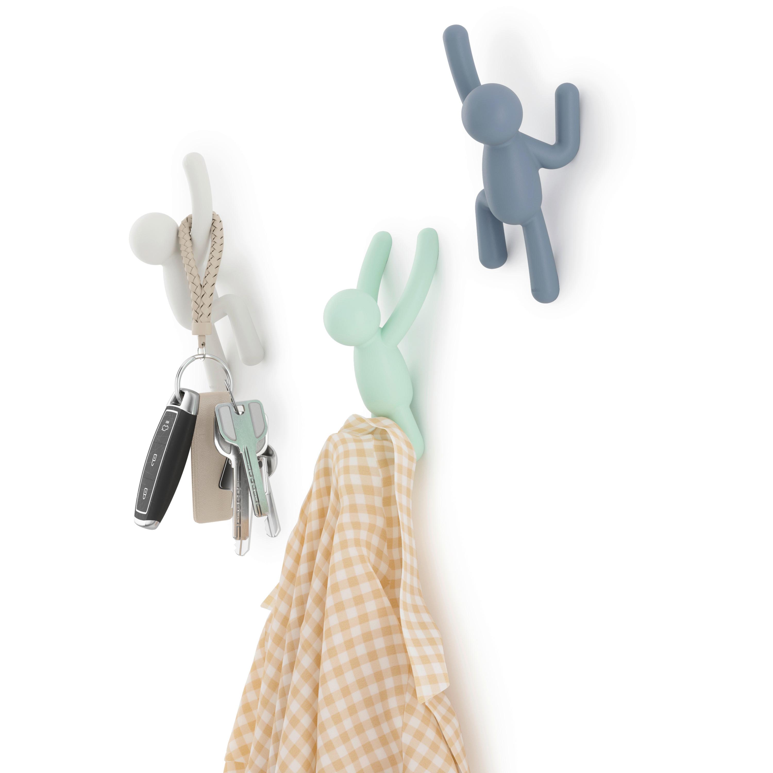 Kleiderhaken Männchen Multicolor, 3er Set - Multicolor, MODERN, Kunststoff (7/18/8cm) - Mömax