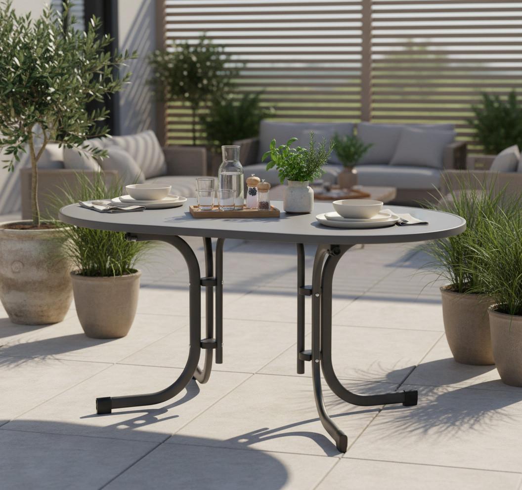 Gartenklapptisch aus Holz Nachbildung/Metall