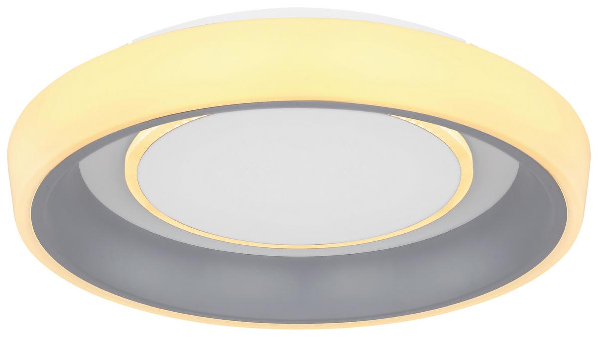 Stropna Led-svetilka Tabano, S Sijalko - bela/opal, Basics, kovina/umetna masa (50/9,5cm) - Globo