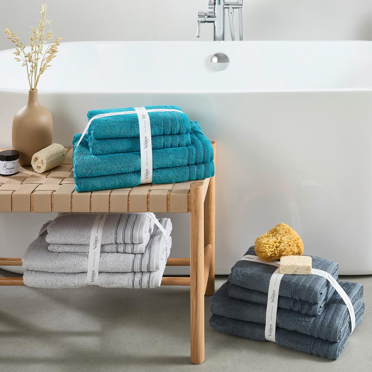ZESTAW RĘCZNIKÓW FROTTE SET GROSSETTO - ciemnoszary, Basics, tkanina - Vossen