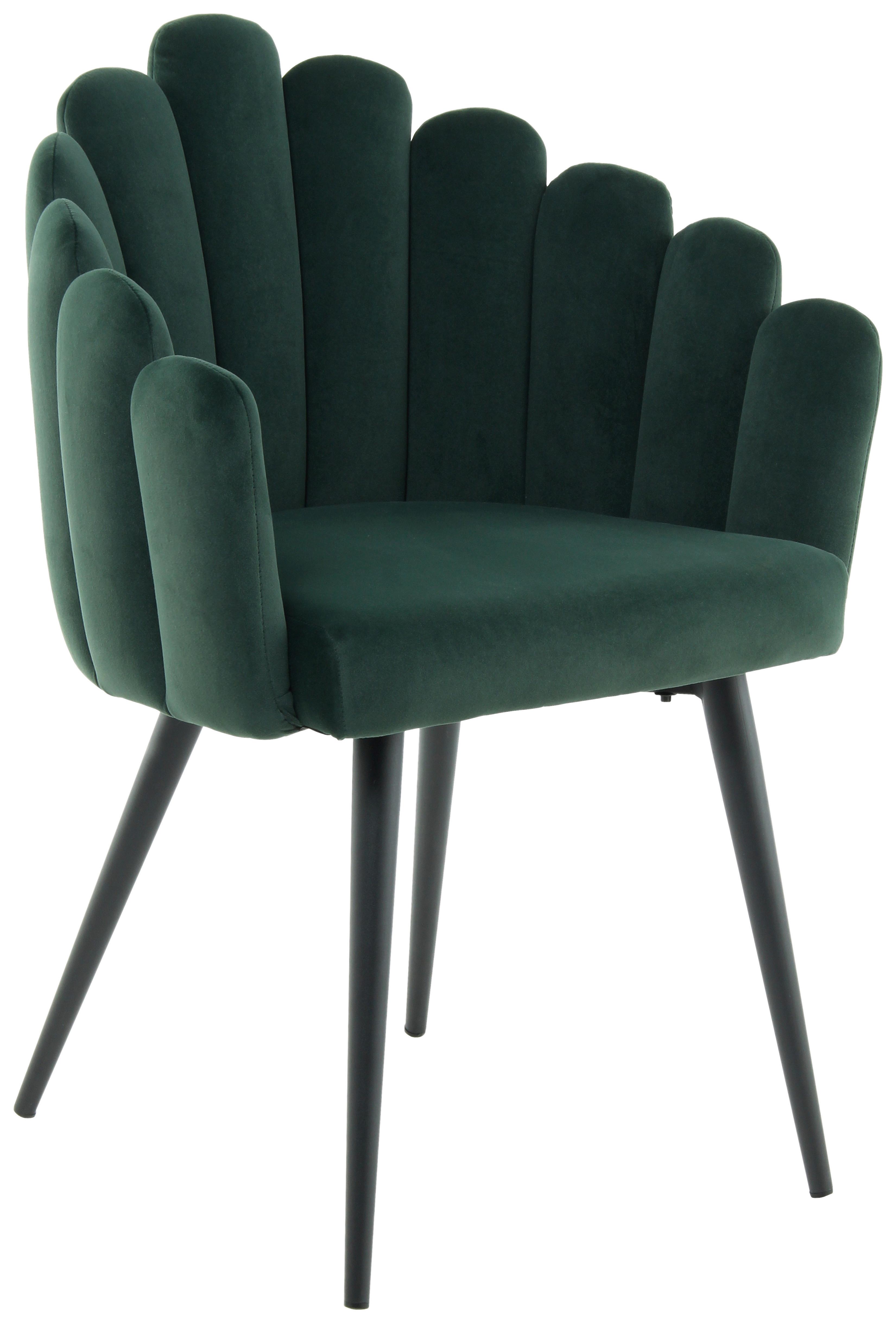 Karosszék Jeane 625 - fekete/zöld, Modern, textil/fém (61/85/58cm) - Kayoom