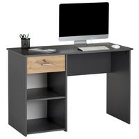Pisalna Miza Kubek 2, Antracit - barve hrasta/antracit, Moderno, leseni material (110/75/50cm) - Mömax
