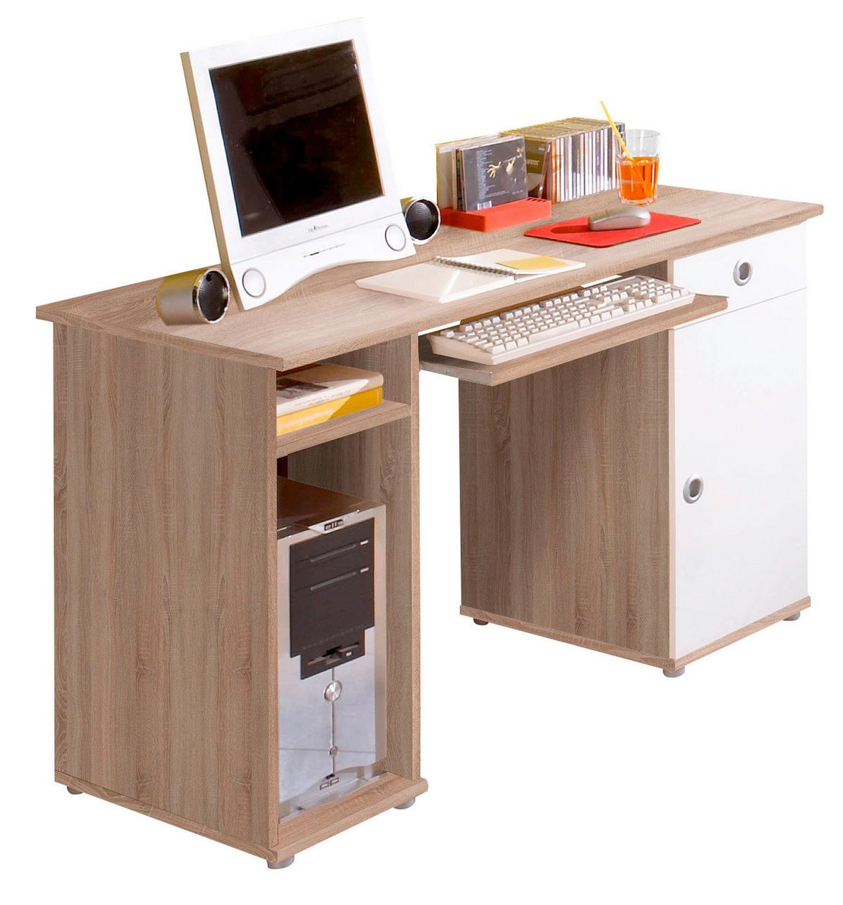 Mladinska Pisalna Miza Wiki, Hrast, Bela - bela/barve aluminija, Konvencionalno, umetna masa/leseni material (120/78/60cm)