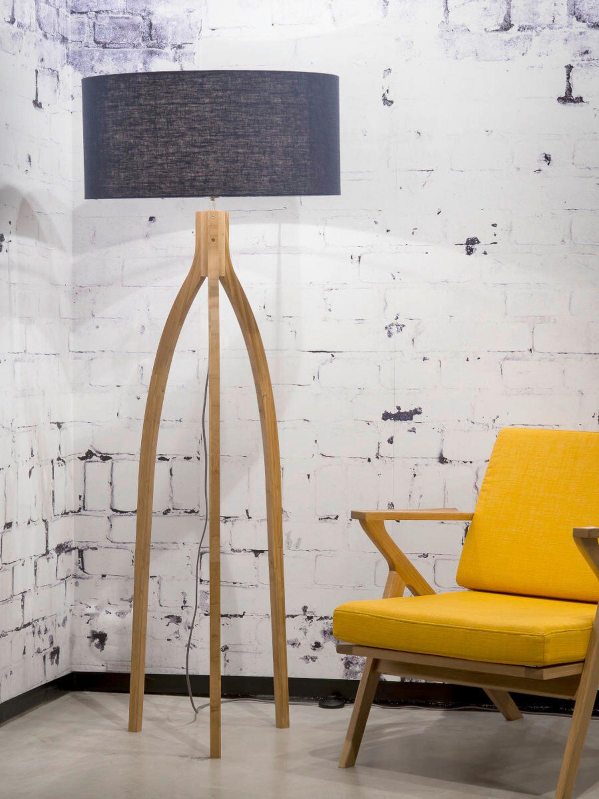 Stoječa Setilka Anna, Modra, Bambus - modra/naravne barve, Trend, tekstil/les (60/160cm) - Good & Mojo