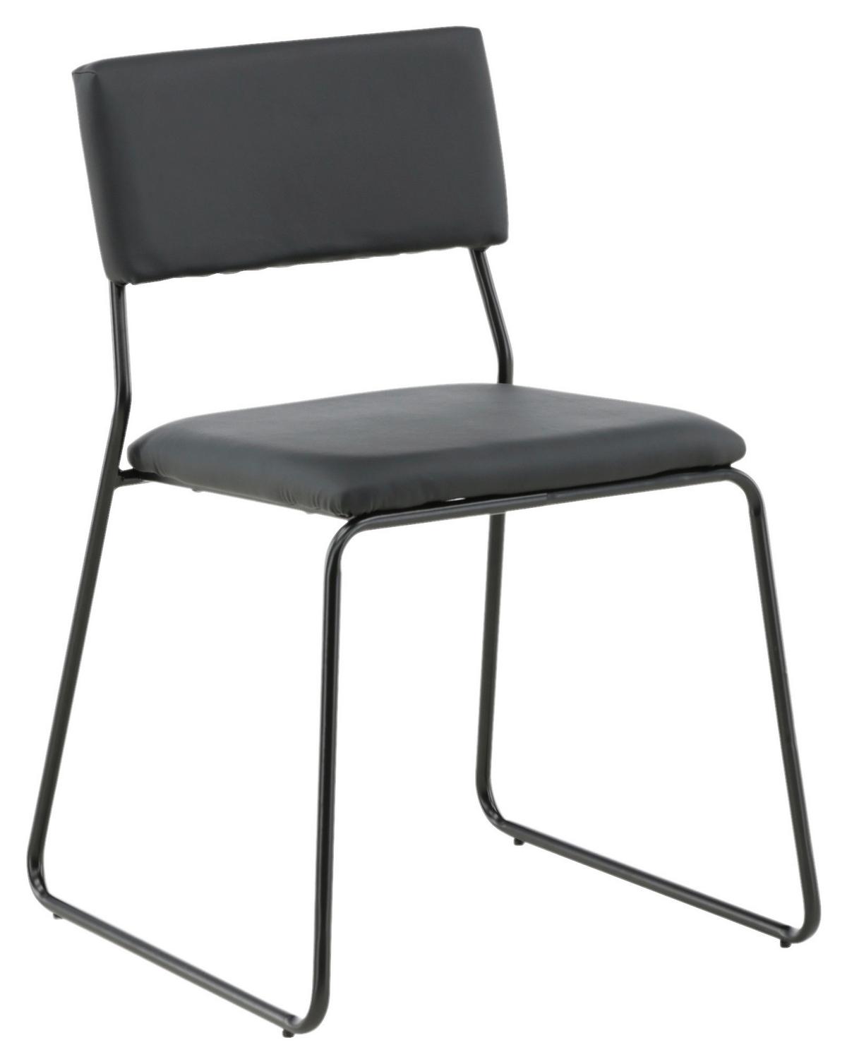 STUHL-SET KENTH - Schwarz, Design, Textil/Metall (40/76/52cm) - Livetastic