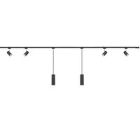 Schienensystem Duoline Marley-Set Schwarz max.25 Watt - Schwarz, Design, Kunststoff (218/5/3cm) - Trio Leuchten