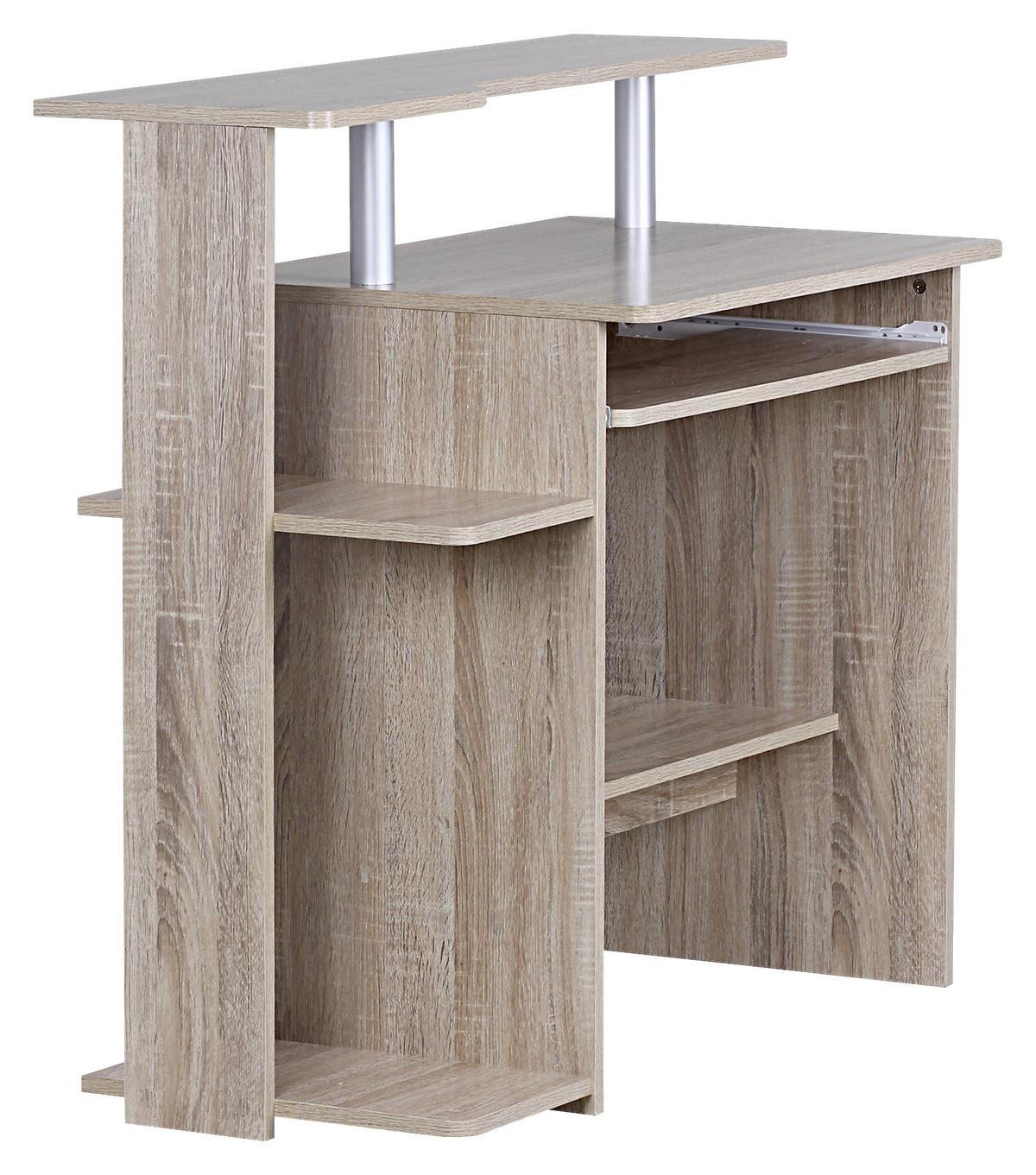 Computertisch ca. 94x48x90 cm Eichefarben - Sonoma Eiche, KONVENTIONELL, Holzwerkstoff (94/48/90cm) - MID.YOU