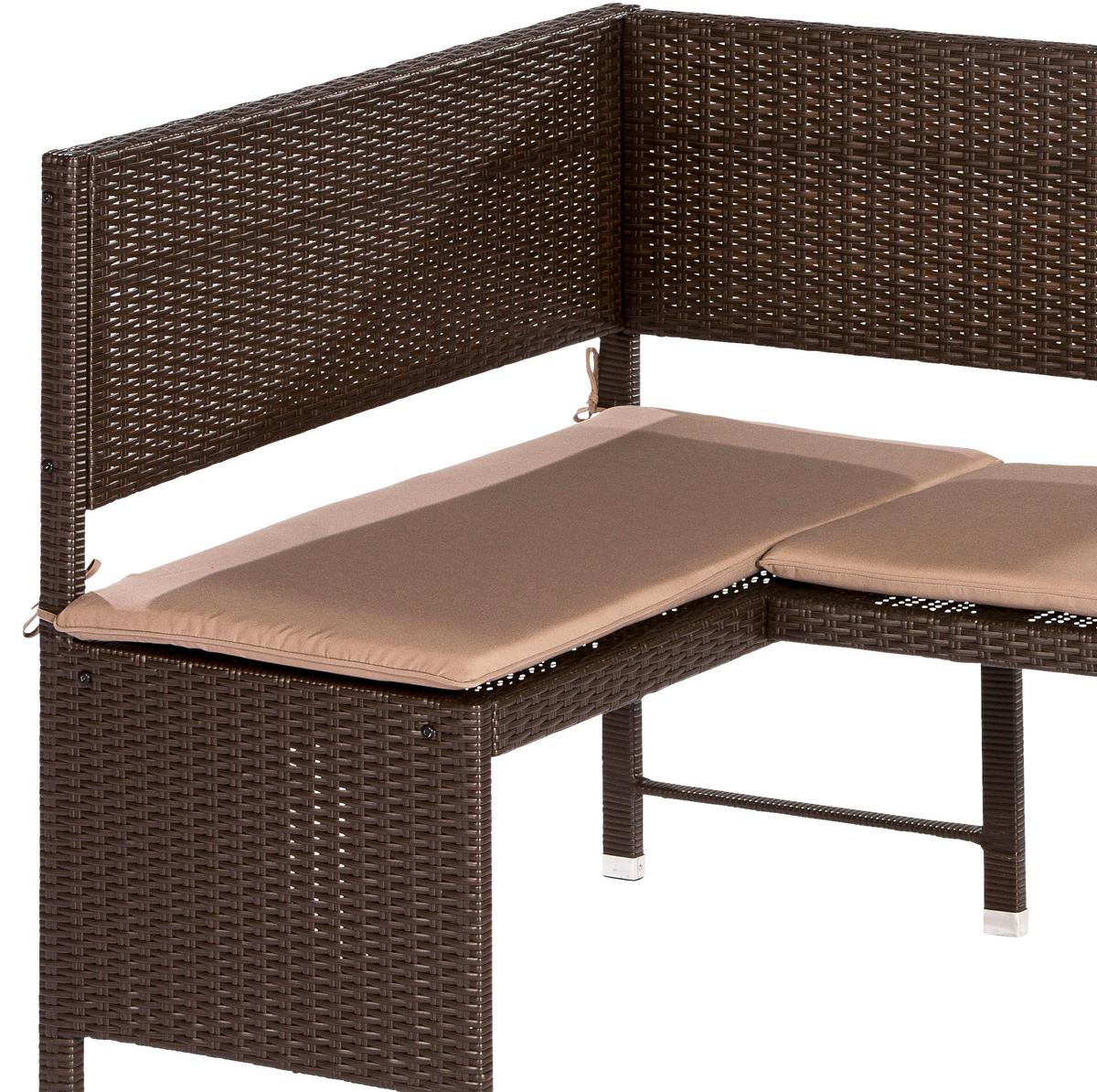 Vrtna Klop Jessy, Rjava - bež/rjava, Konvencionalno, kovina/umetna masa (100/148cm) - Gardenson