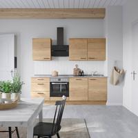 Küchenleerblock Structura High o. Geräte Eiche - Schieferfarben/Eichefarben, MODERN, Holzwerkstoff/Metall (240cm) - Nobilia