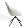 STOL MED ARMSTÖD MAIRA - ljusgrå/svart, Modern, metall/textil (59,5/93/66cm) - Bessagi Home