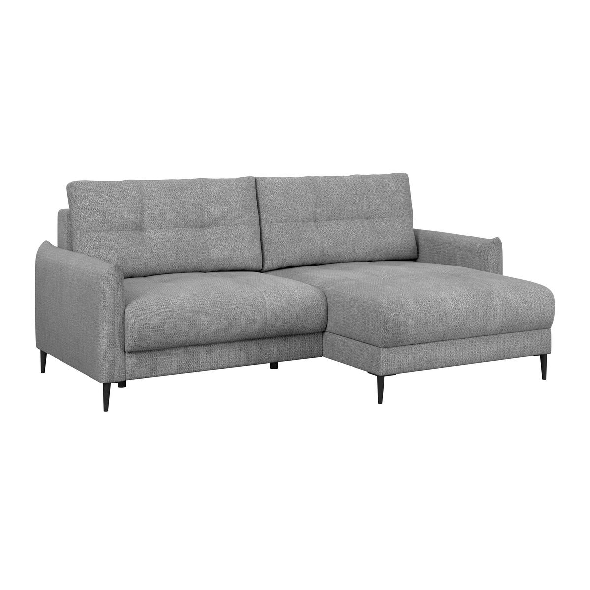 Kutna Garnitura Polis - siva/crna, Trend, tekstil/metal (221/142cm) - Ondega