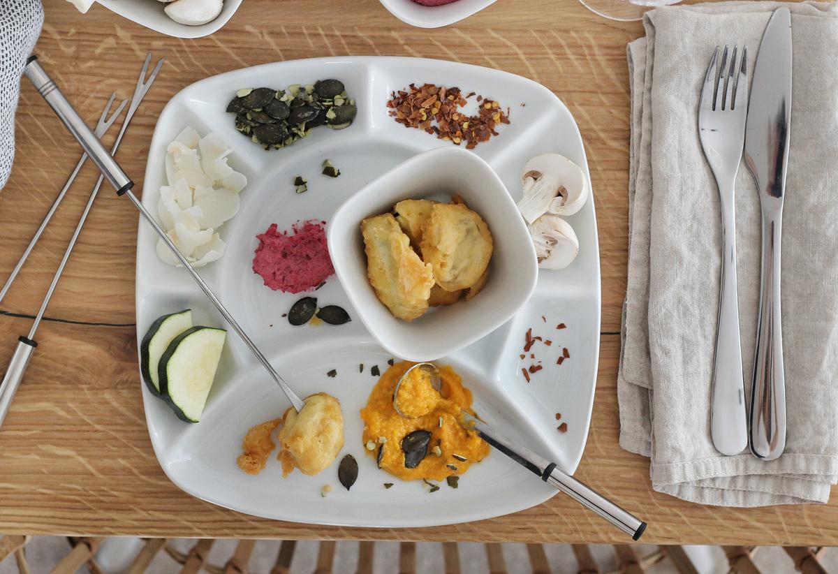 FONDUESET 1D - Weiss, Basics, Keramik (35,5/28/34,5cm) - Mäser