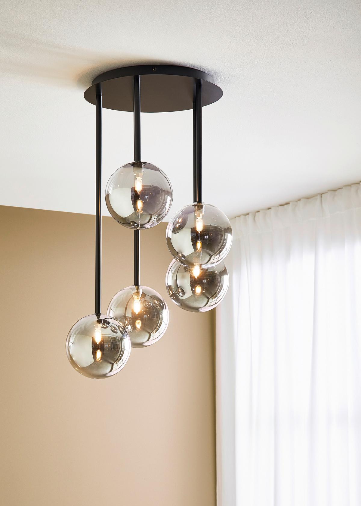 Deckenleuchte Universe Ceiling max. 20 Watt - Schwarz, Basics, Glas/Metall (40/40/68cm) - Markslöjd