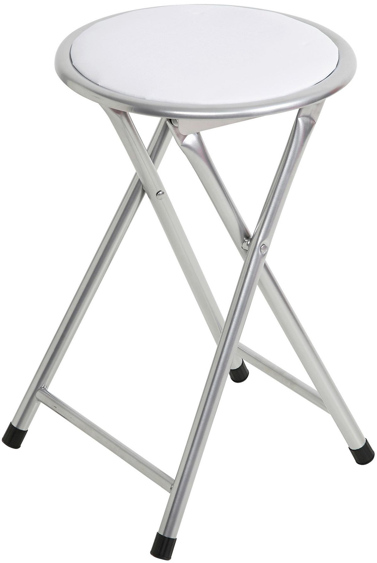 Összecsukható Ülőke Fehér Ouzo - Fehér/Alu, konvencionális, Fém (30/45/30cm) - Based