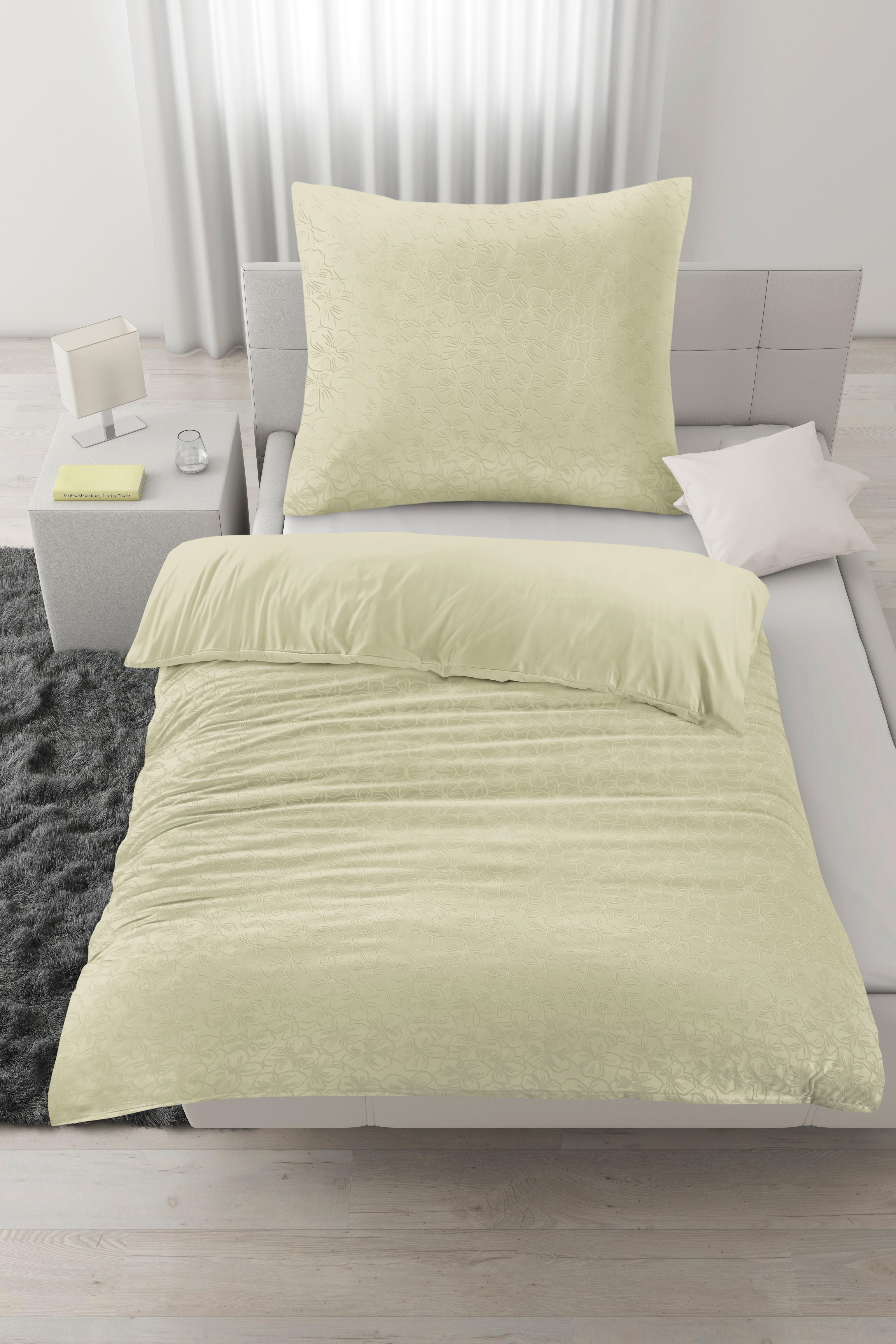 Bettwäsche Blume Lindgrün ca. 135x200cm - Mintgrün, KONVENTIONELL, Textil (135/200cm) - Mömax