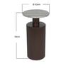 SIDOBORD SOLCO -TREND- - bronsfärgad/naturfärgad, Lifestyle, metall/trämaterial (30/56cm) - Premium Living
