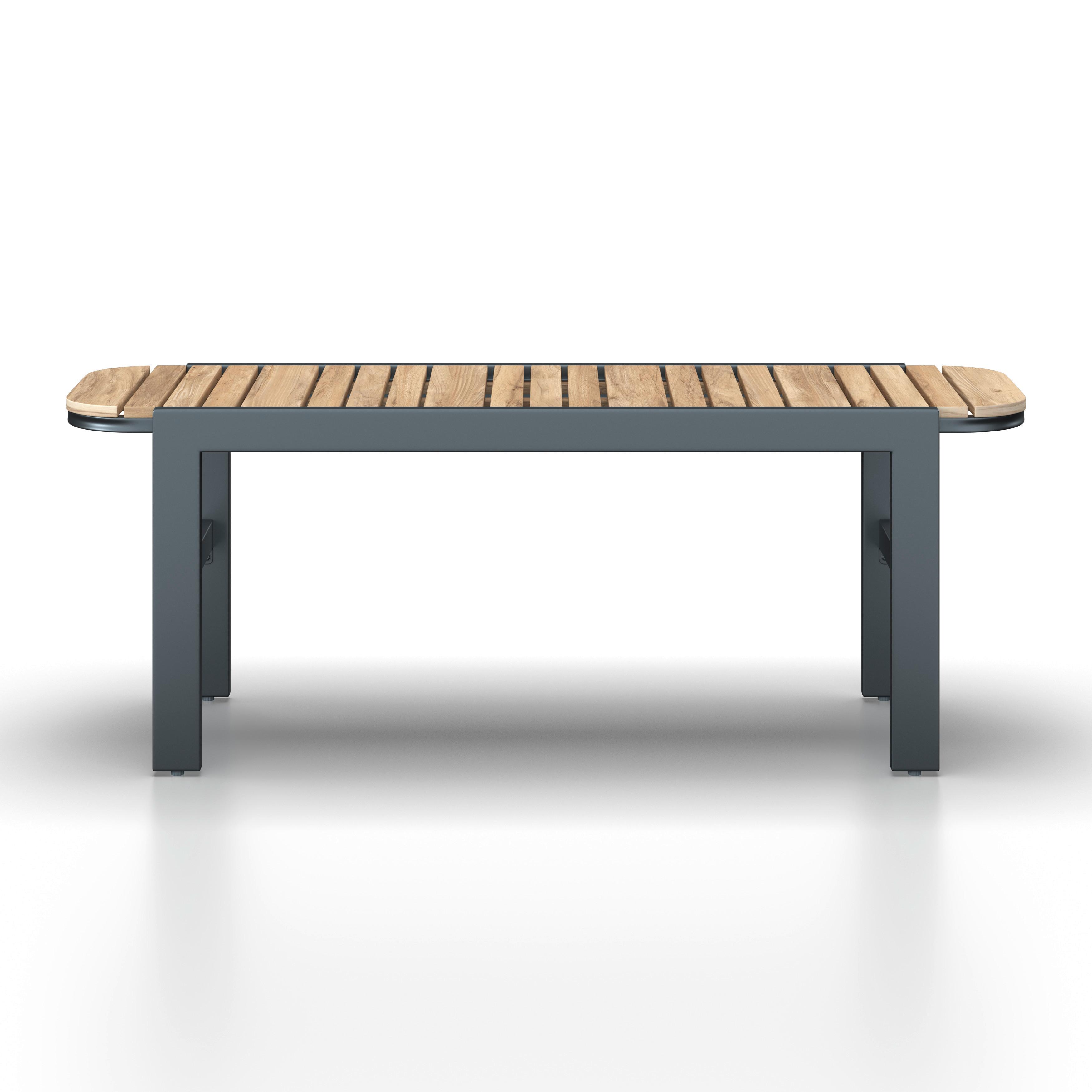 TRÄDGÅRDSBÄNK MARLO - akaciefärgad, Modern, metall/trä (126/47/40cm) - Bessagi Garden