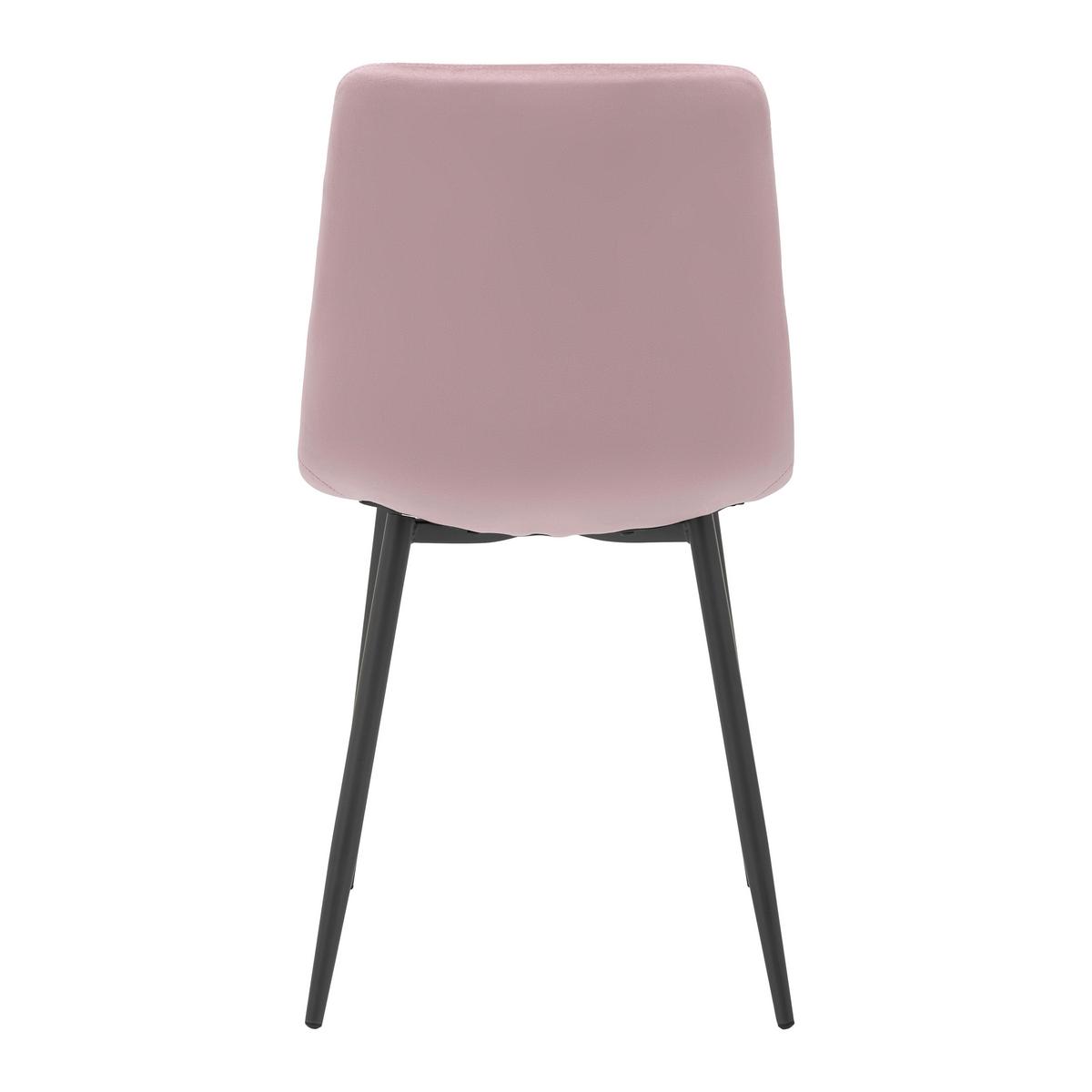 KRZESŁO RIA - różowy/czarny, Modern, metal/tkanina (43,5/87/54cm) - Bessagi Home