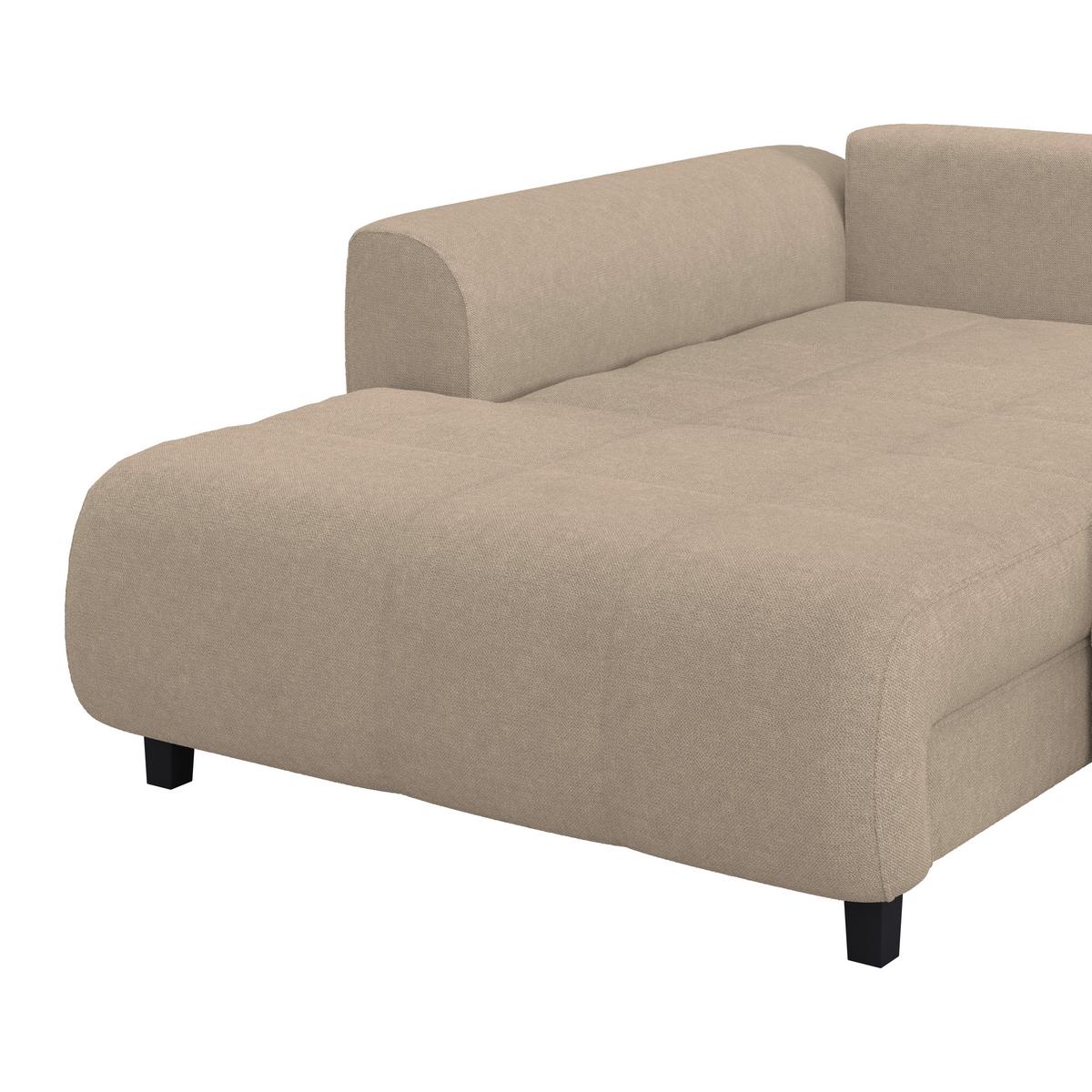 Kutna Garnitura Mendoza - bež/crna, Design, tekstil/drvo (197/309cm) - Modern Living