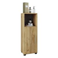 Midischrank Flandu ca. 31x93 cm Honigeiche - Honigeiche/Silberfarben, Basics, Holzwerkstoff/Kunststoff (31/93/30cm) - MID.YOU