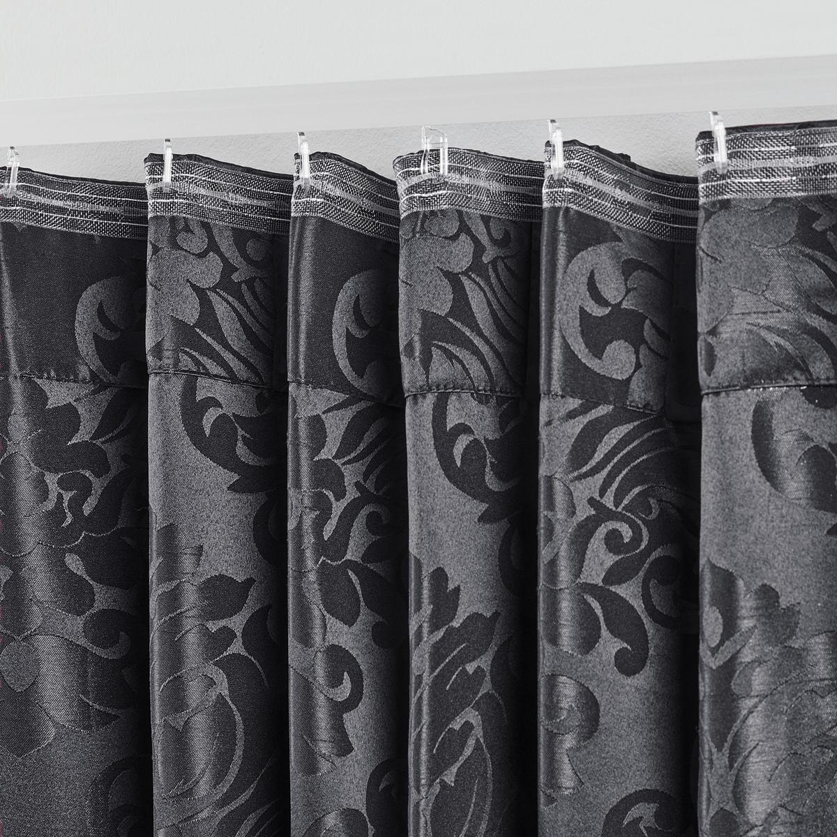 Fertigvorhang Charles Schwarz ca. 140x245cm - Schwarz, Lifestyle, Textil (140/245cm) - Modern Living
