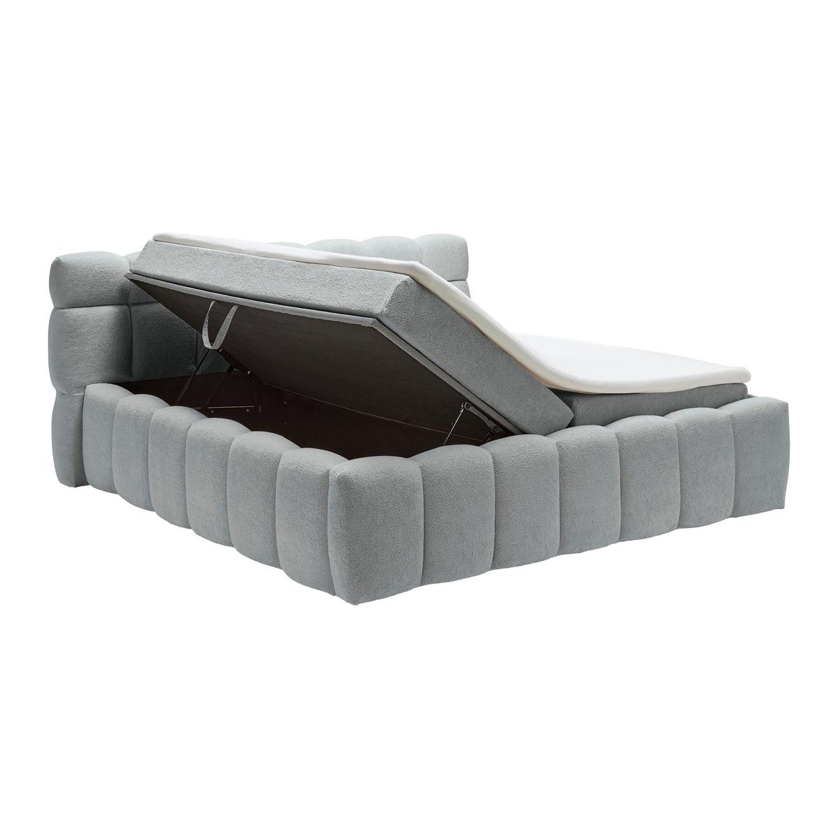 Polsterbett Monte -Top- -Based- - Schwarz/Grau, Konventionell, Kunststoff/Textil (200/200cm) - Based