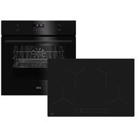 Backofenset XXXL80P Saphir matt, rahmenlos - Schwarz, MODERN (77cm) - AEG