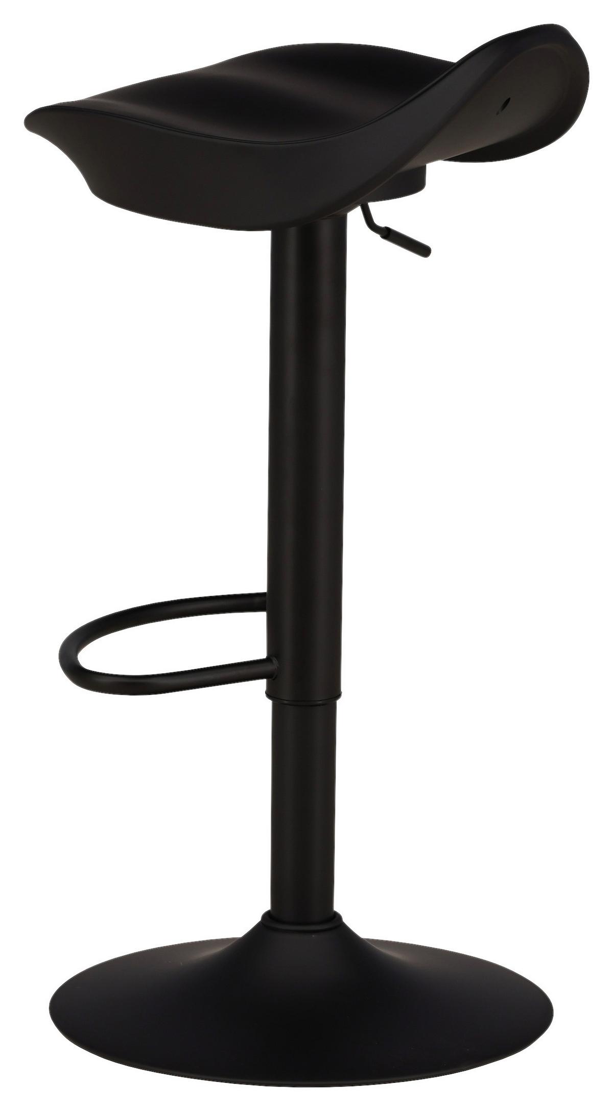 Barhocker-Set Adesto 2er-Set ca. 40x69 cm Schwarz - Schwarz, Design, Kunststoff/Metall (40/69/38cm) - Livetastic