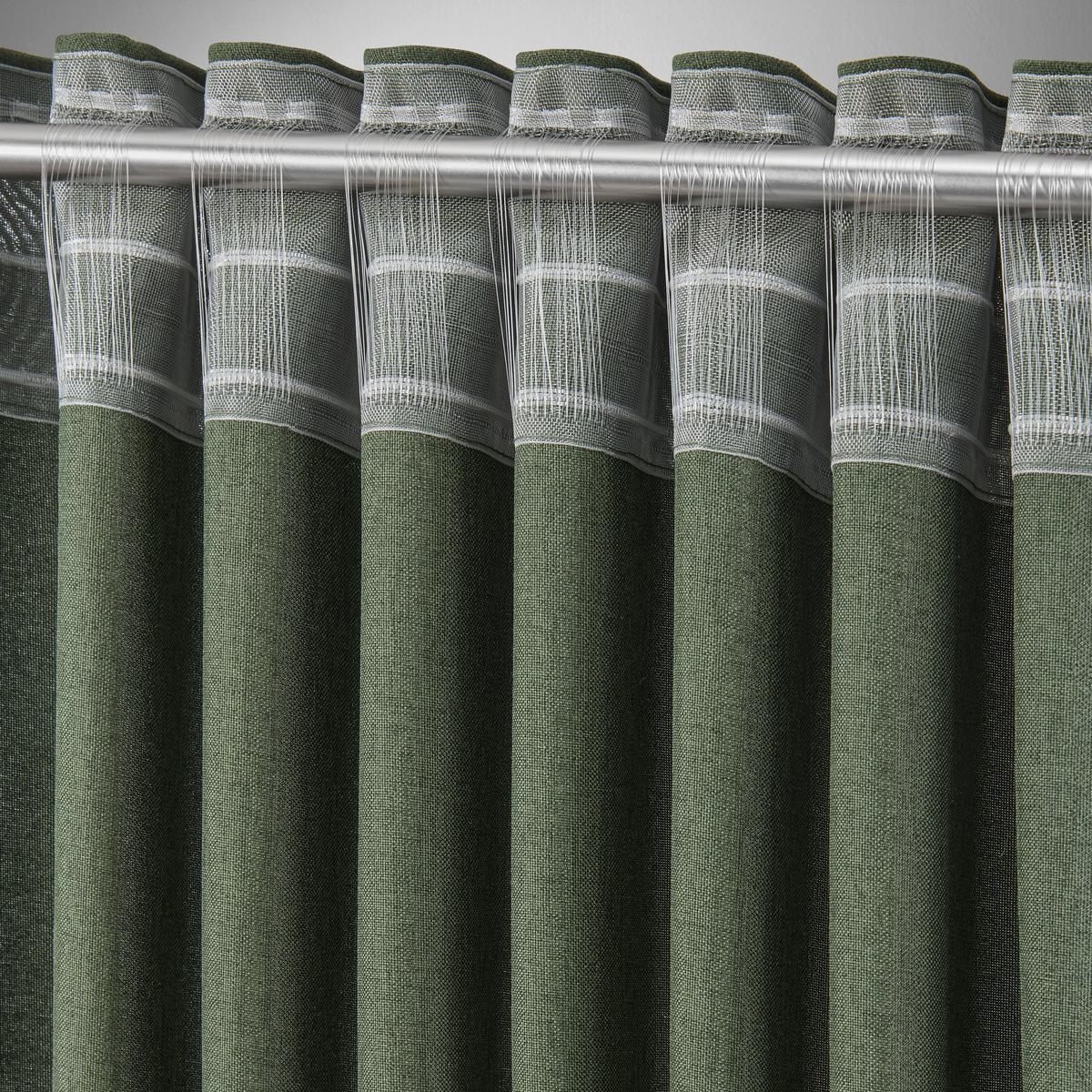 Rideau Ulrich In Dunkelgrün Ca. 135x175cm - Dunkelgrün, Textil (135/175cm) - Modern Living