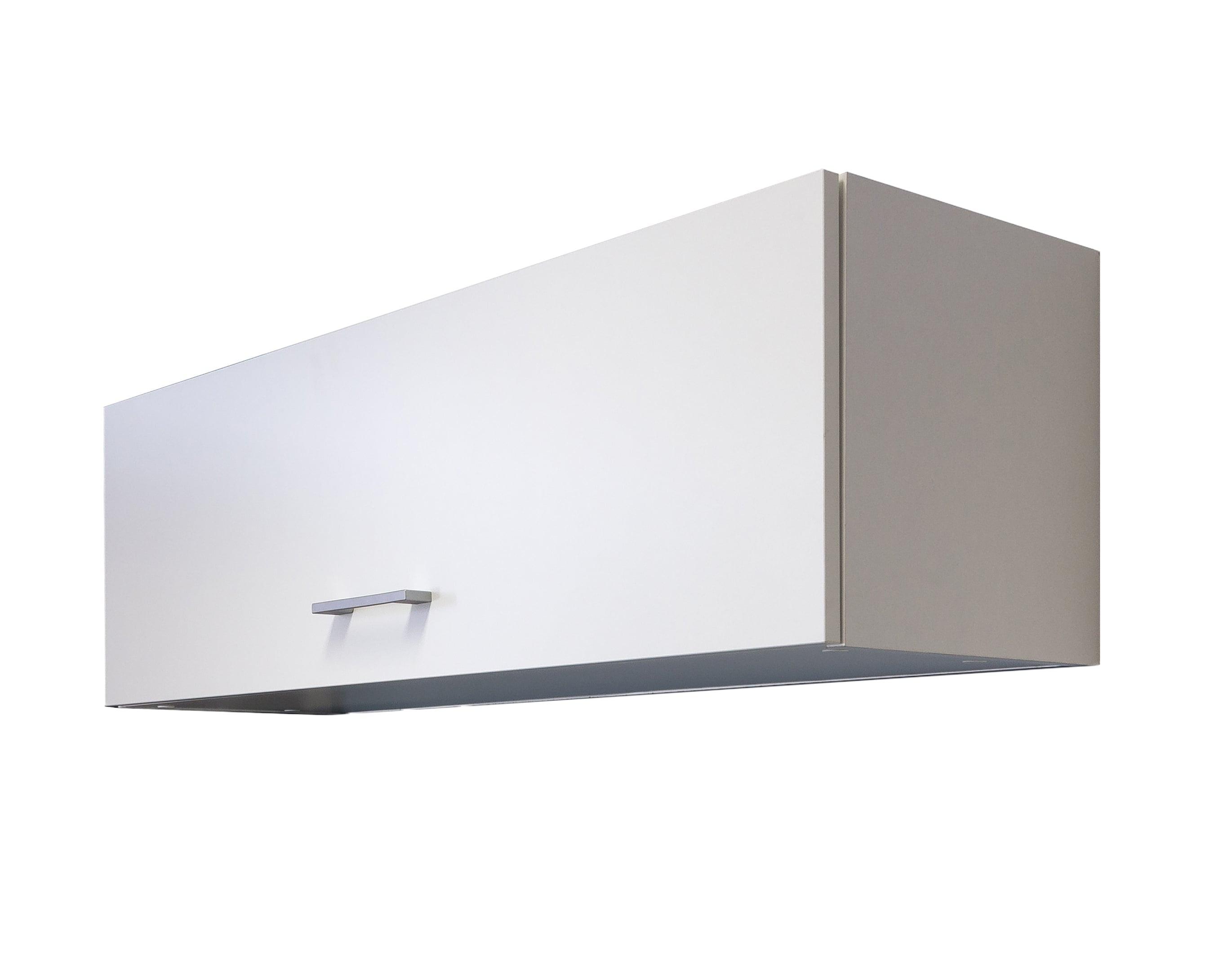 Kuhinjska Zgornja Omarica Lucca, Bela - bela/barve aluminija, Konvencionalno, umetna masa/leseni material (100/32/32cm) - FlexWell