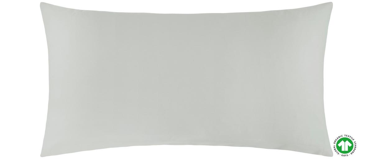 Kissenhülle Bio-Lisa Uni Grün ca. 40x80cm - Grün, MODERN, Textil (40/80cm) - ecoTree