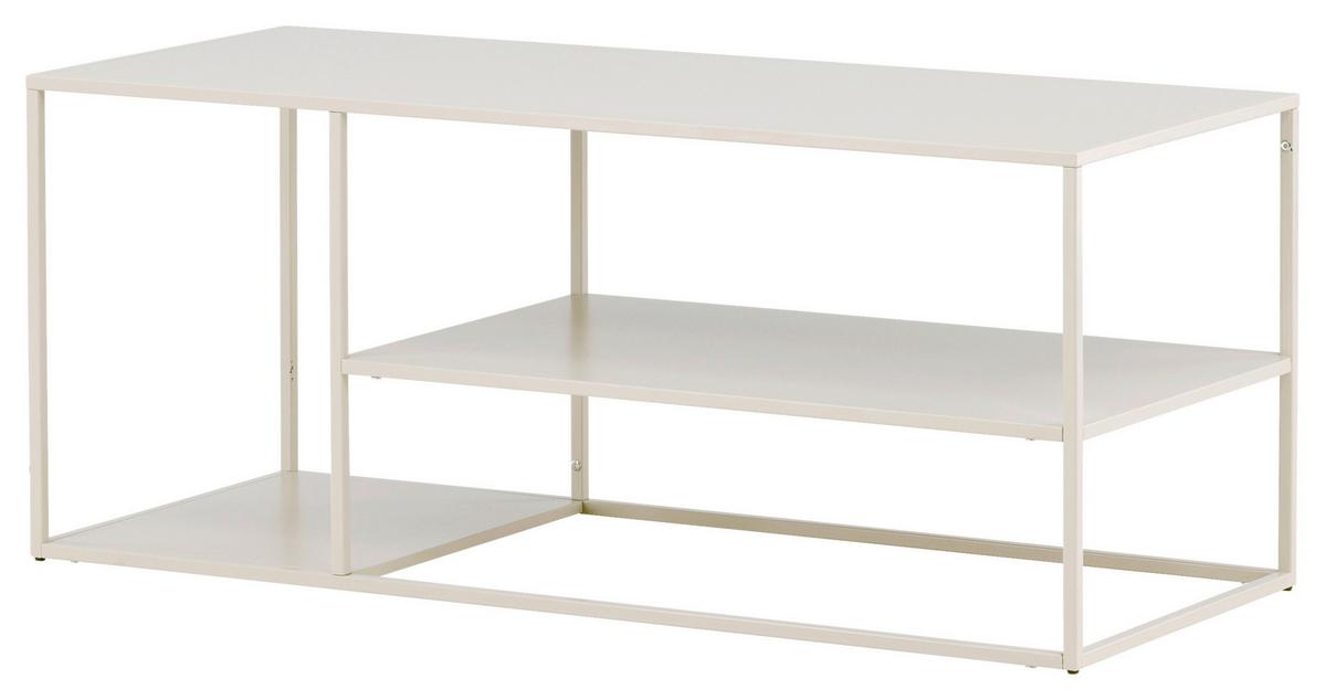 COUCHTISCH STAAL - Beige, Design, Metall (120/50/50cm) - Livetastic