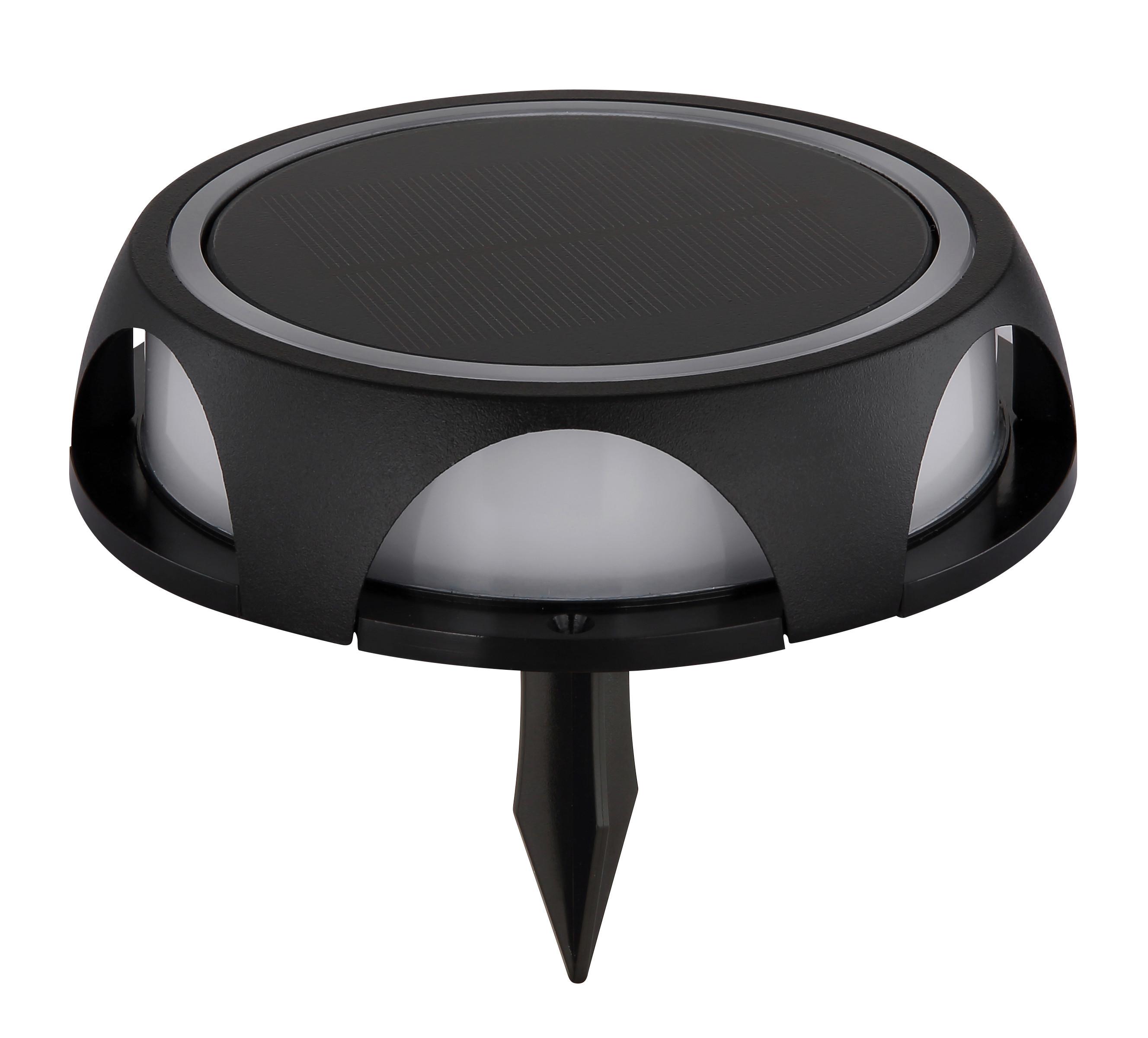 Solarleuchte 36506  Solar - Opal/Schwarz, Design, Kunststoff/Metall (14/3,6cm) - Globo