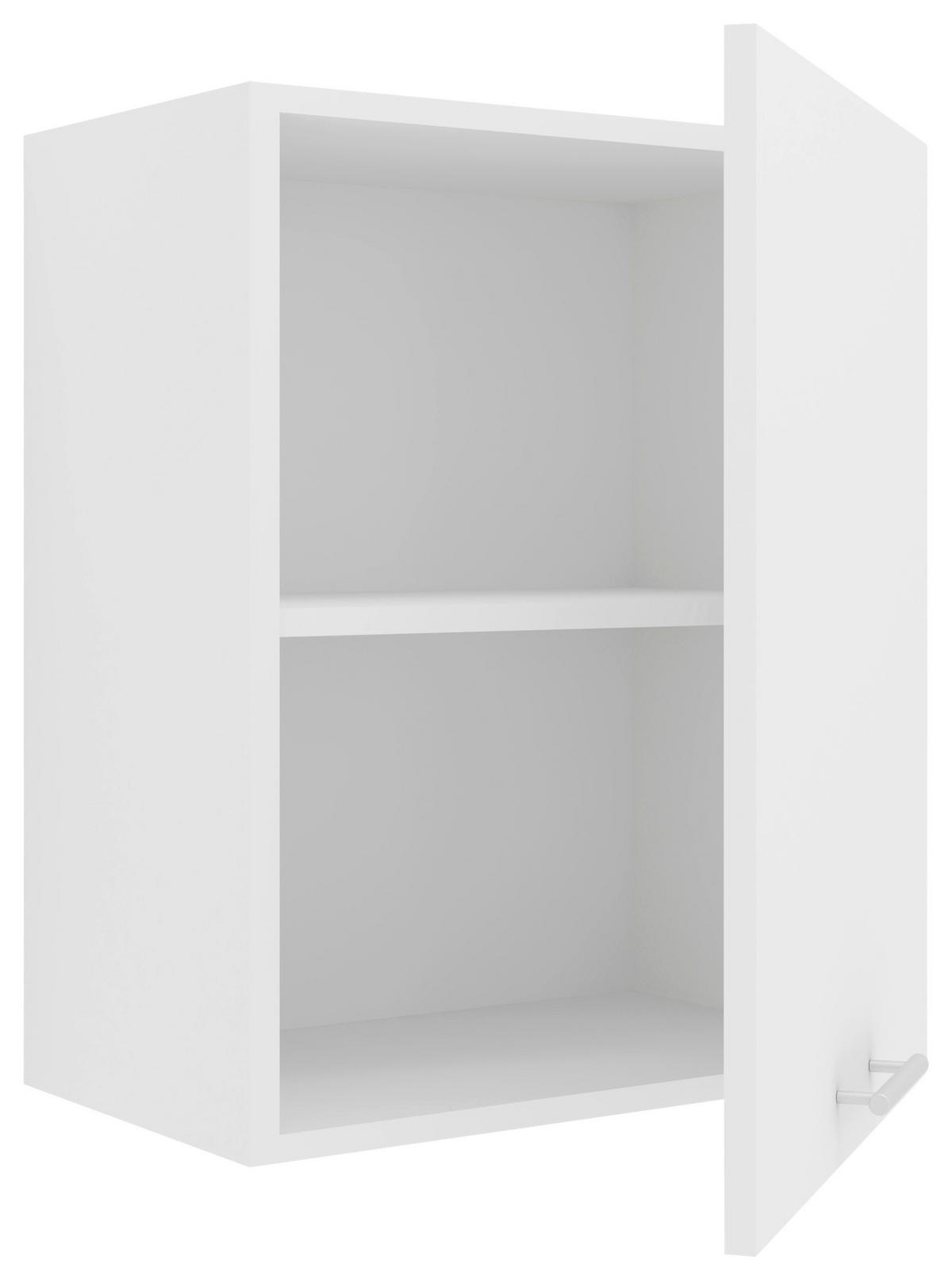 Kuhinjska Zgornja Omarica Esilo, Bela - bela/barve aluminija, Konvencionalno, kovina/leseni material (50/60/31cm) - MID.YOU